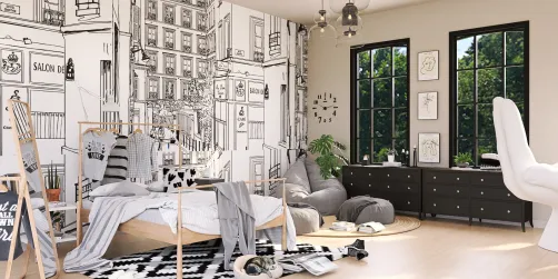 Teenager bedroom🖤🤍