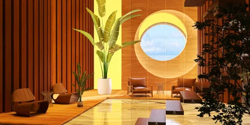 Wood Style Waiting Room