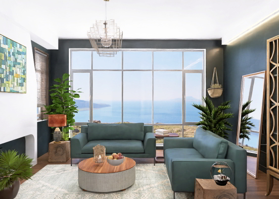 Cozy Living Space Design Rendering