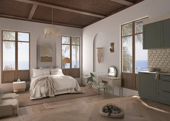a small vacation room 
 Design Rendering