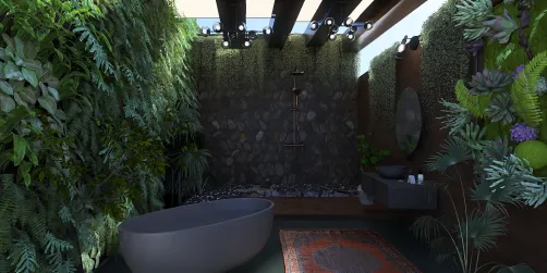 Dream outdoor garden bathroom