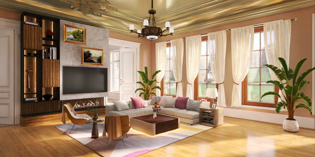Elegant mid century modern room