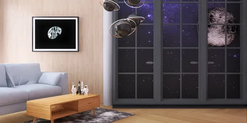 Space themed living room