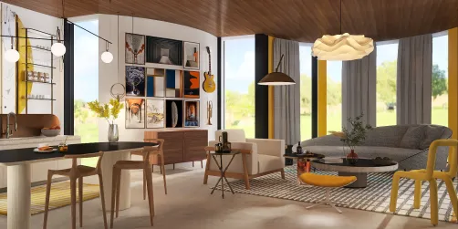 Open concept kitchen living room 