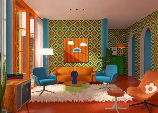 1960 Century Modern Home  Design Rendering