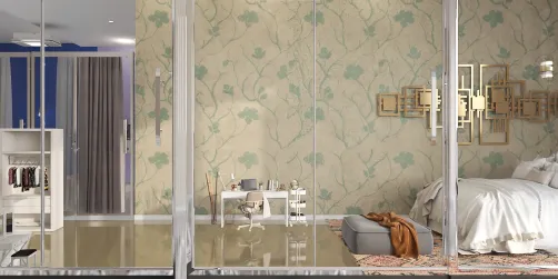 adult bedroom + dressing and attached bathroom 
