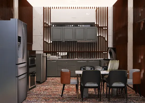 luxury master kitchen  Design Rendering