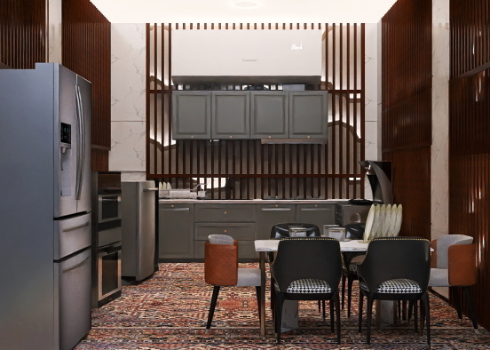 luxury master kitchen  Design Rendering
