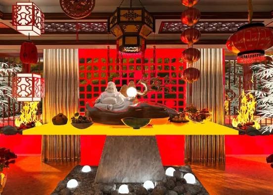 # Secret Buddist Temple  Renderização de Design