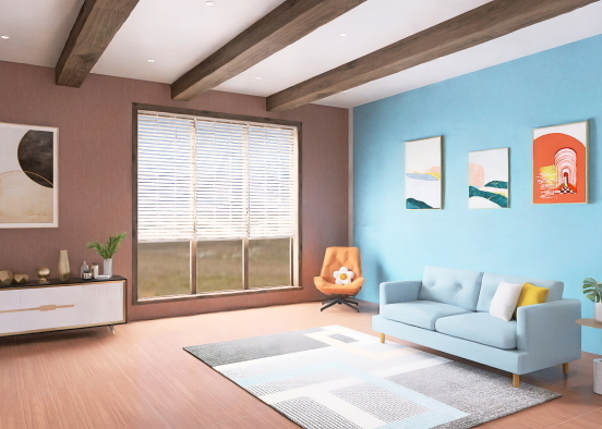 clean room with current designer🎡 Design Rendering