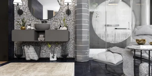Stylish bathroom🖤🤍🤎