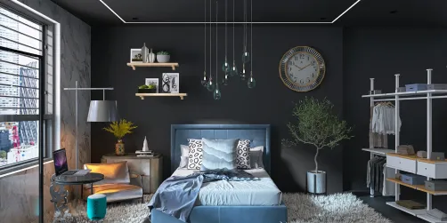Black bedroom 
