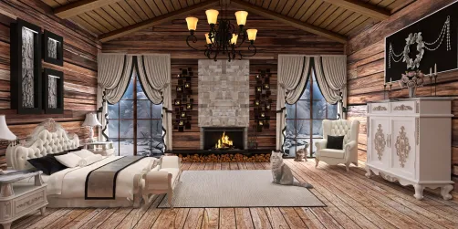 Cozy cabin vintage style...