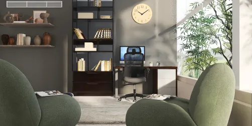 a minimalist office 🌿🪴🌱