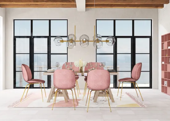 Pink dinning room💕🎀🌸 Design Rendering
