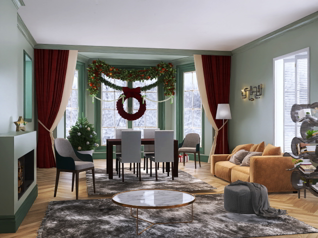 A Christmas Living Room*
