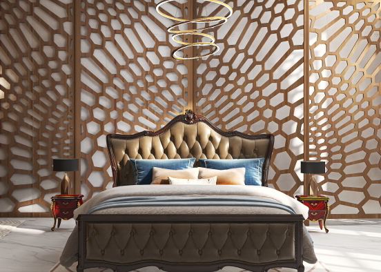 Luxury  Accent Wall Design Bedroom  Design Rendering