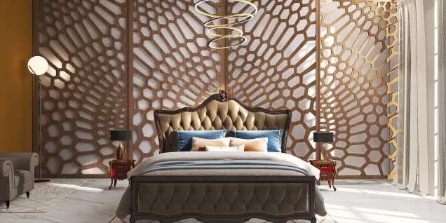 Luxury  Accent Wall Design Bedroom 