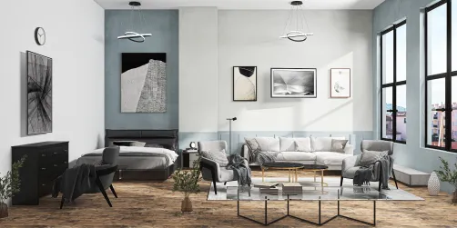 Black Bedroom/ Living Room