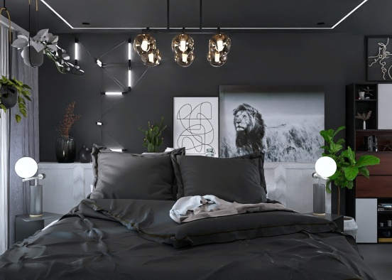 The black ـ  room 🖤 Design Rendering