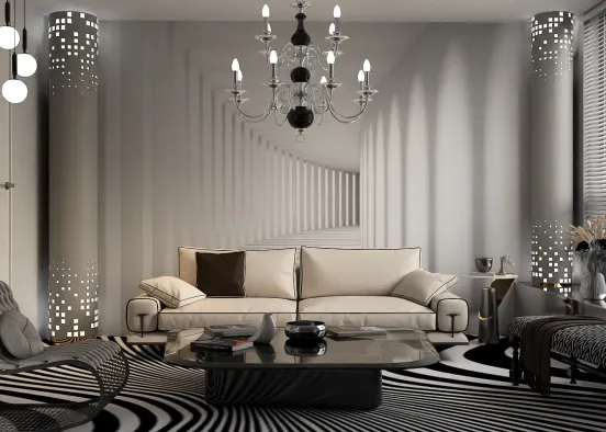 # illusion through curved lines Renderização de Design