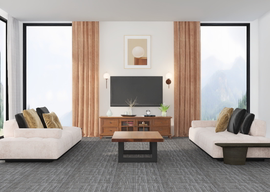 Nice living room Design Rendering