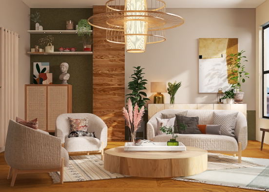 Fun Living Room Design Rendering