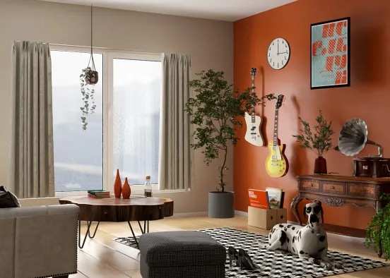 Cosy living room  Design Rendering