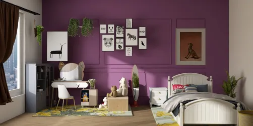 Purple-Themed Kids room