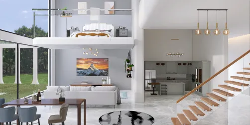 one bedroom house kitchen,living room 