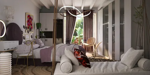 White beige Bedroom idea 💡