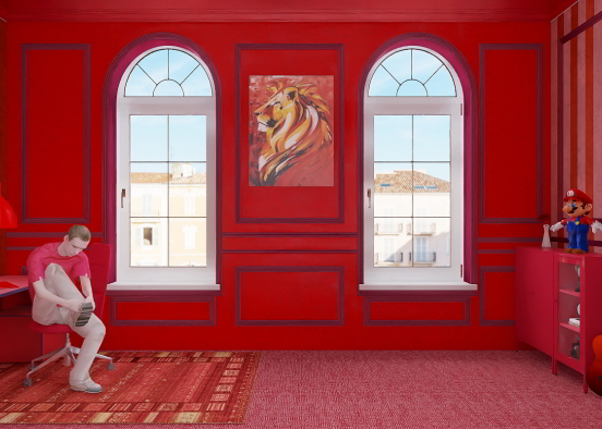 Red office (red only) Design Rendering