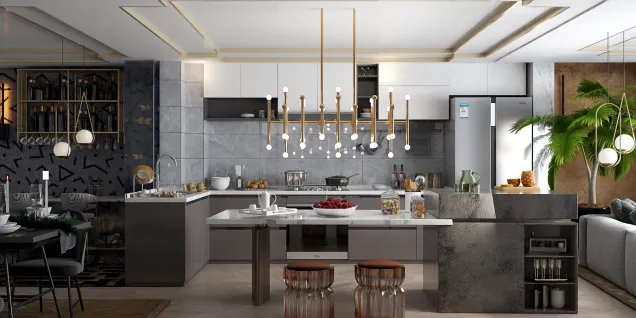 Open concept kitchen 