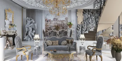 Paris 
classic Grey beige and white