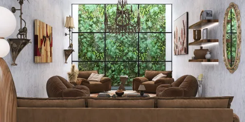 love a brown seating area 