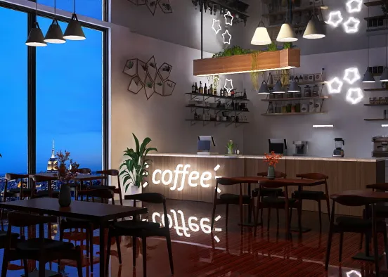 cafetería  Design Rendering