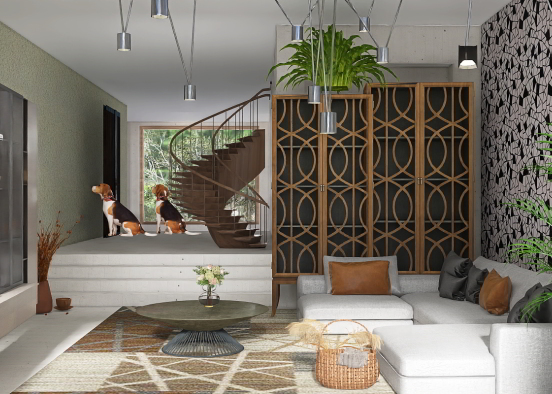 modern living room
 Design Rendering