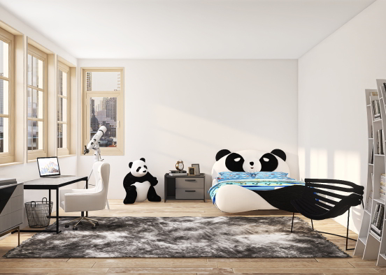 Chambre ado spécial PANDA 🐼 Design Rendering