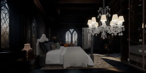 a Gothic bedroom