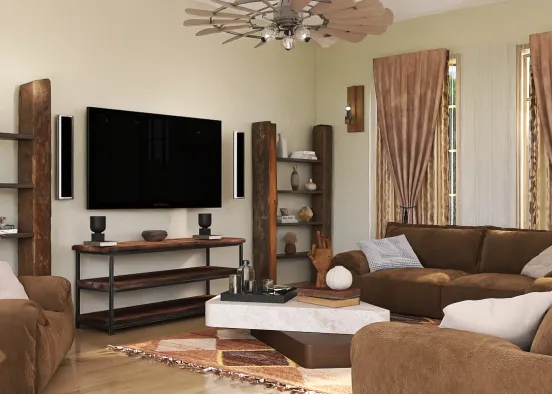 Dune living room Design Rendering