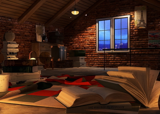 secret base of attic 🚪 Design Rendering