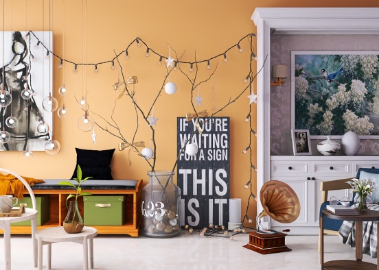 Simple Living room idea 💡 Design Rendering