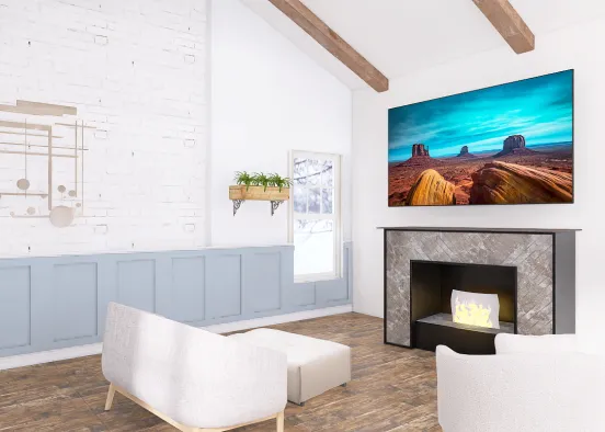 Cozy living room  Design Rendering