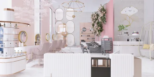 Day in a pinkish Salon