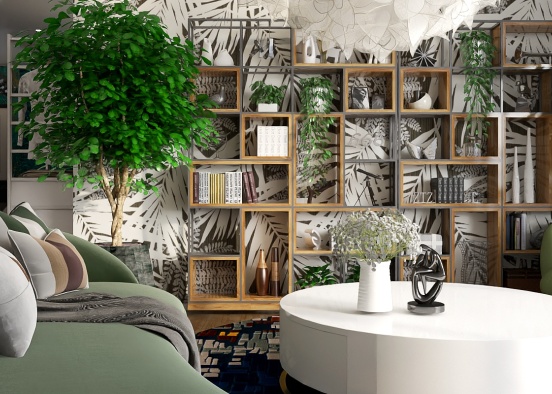 beautyfull livingroom natuur style  Design Rendering