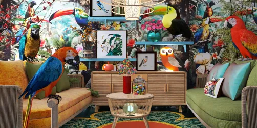 Fan of toucans and parrots