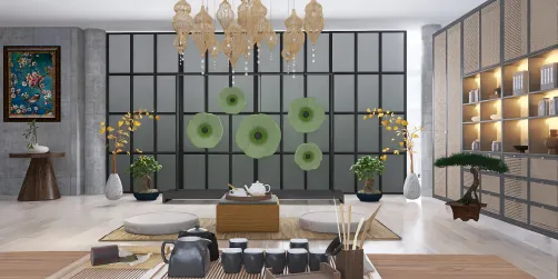 Serene Japanese Tea Room