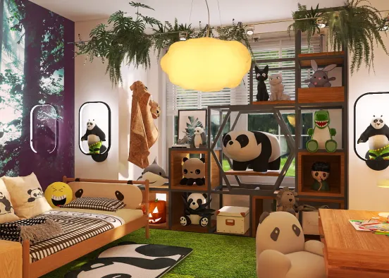 Panda Bedroom 🐼🌿 Design Rendering