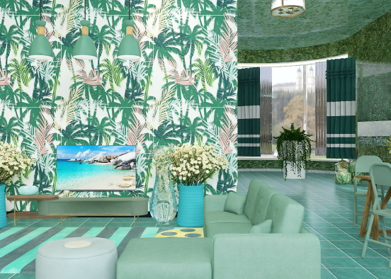 Tropical Theme Decorating Ideas by Cath Design Rendering