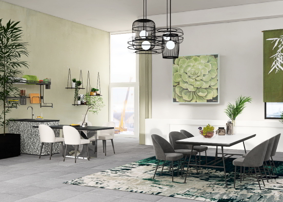greenroom/diningroom modern Design Rendering